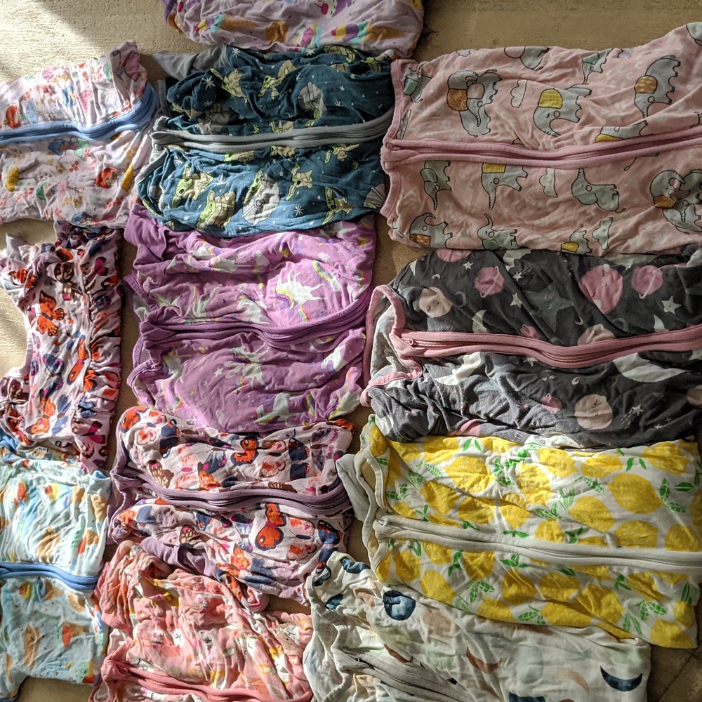 Lot of 12 Little Sleepies Pajamas 6-12 month